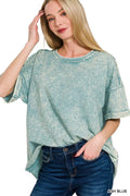 French Terry Acid Washed T-Shirt