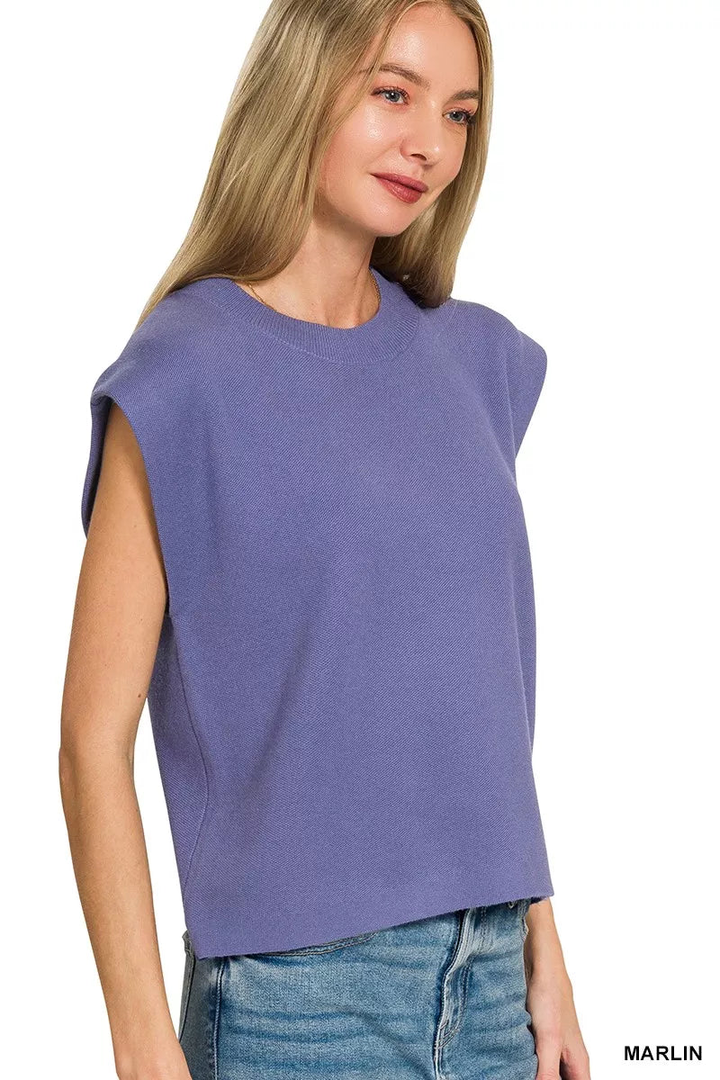 Round Neck Viscose Sweater Vest