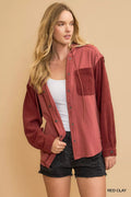 Washed French Terry Shacket