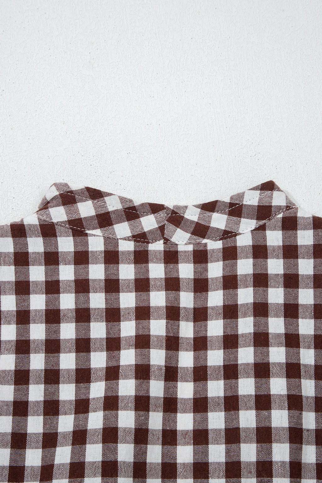 Coffee Plaid Print Full Zipper Cinched Waist Fit Flare Sleeveless Maxi Dress