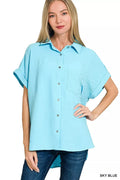 Woven Airflow Button Down Shirt
