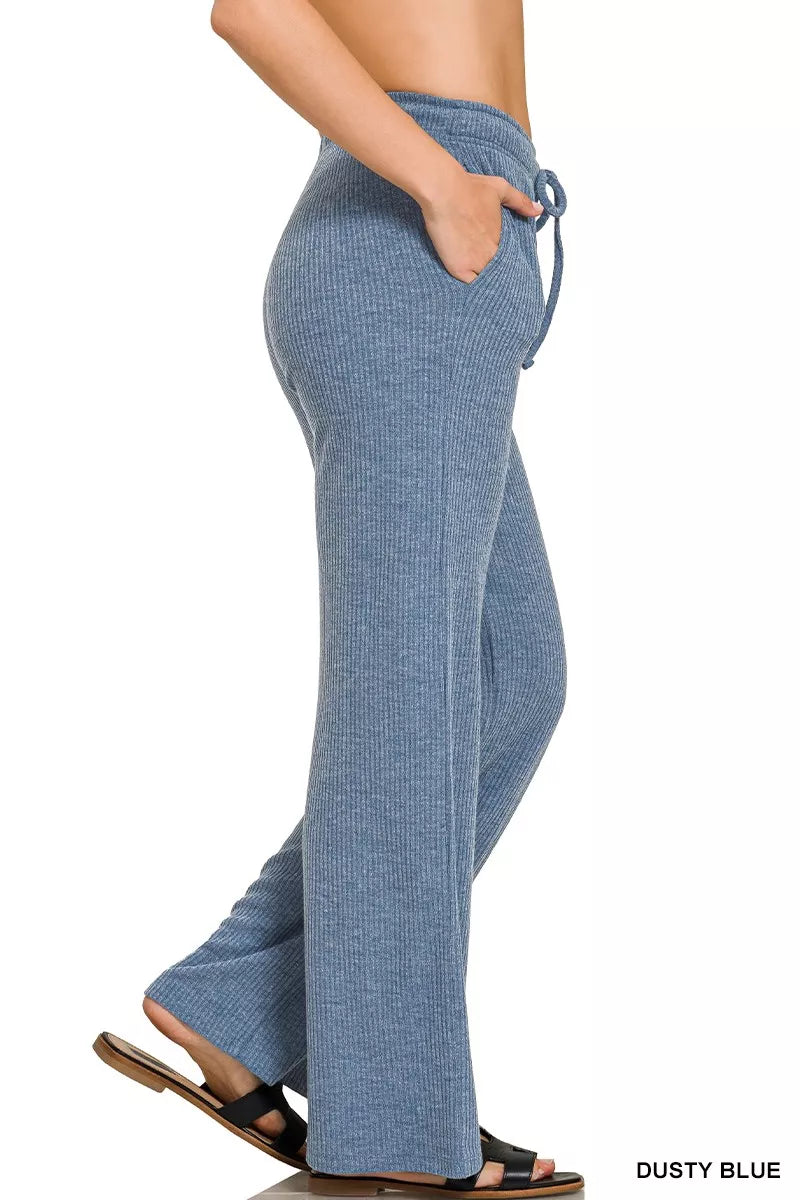 Ribbed Drawstring Lounge Pants