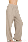 Double Gauze Elastic Band Pants