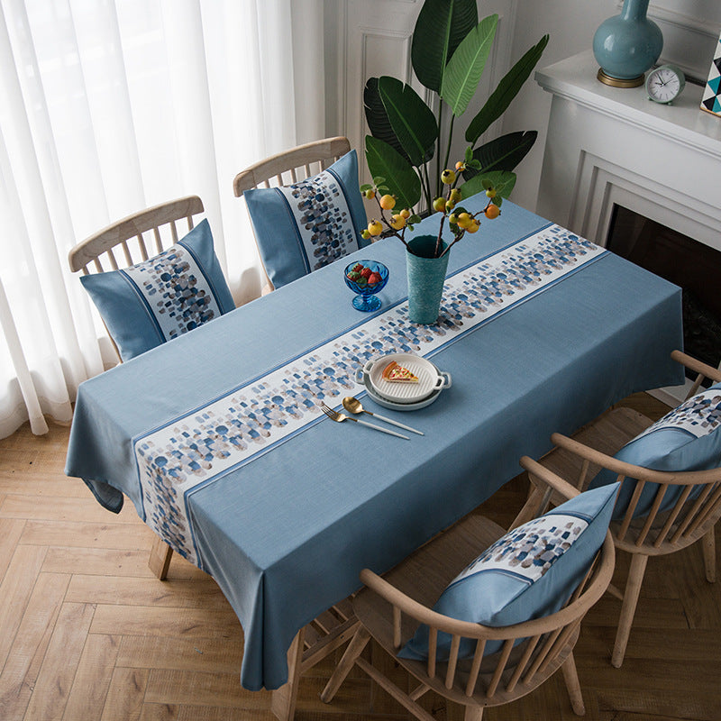 Waterproof All-polyester Linen Splicing Table Flag