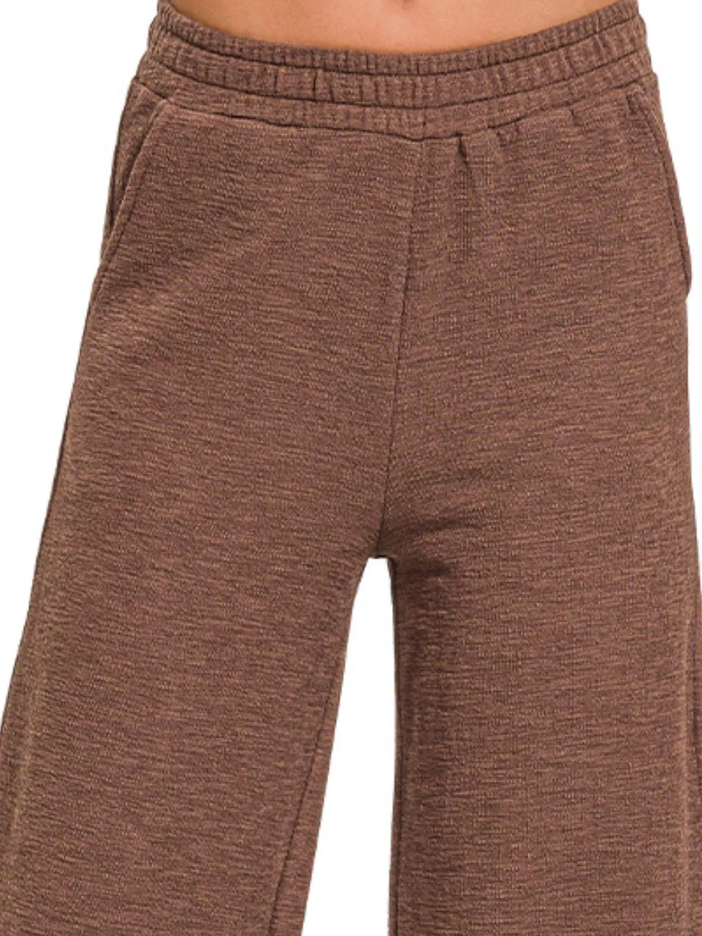 Cotton Slub Wide Leg Pants