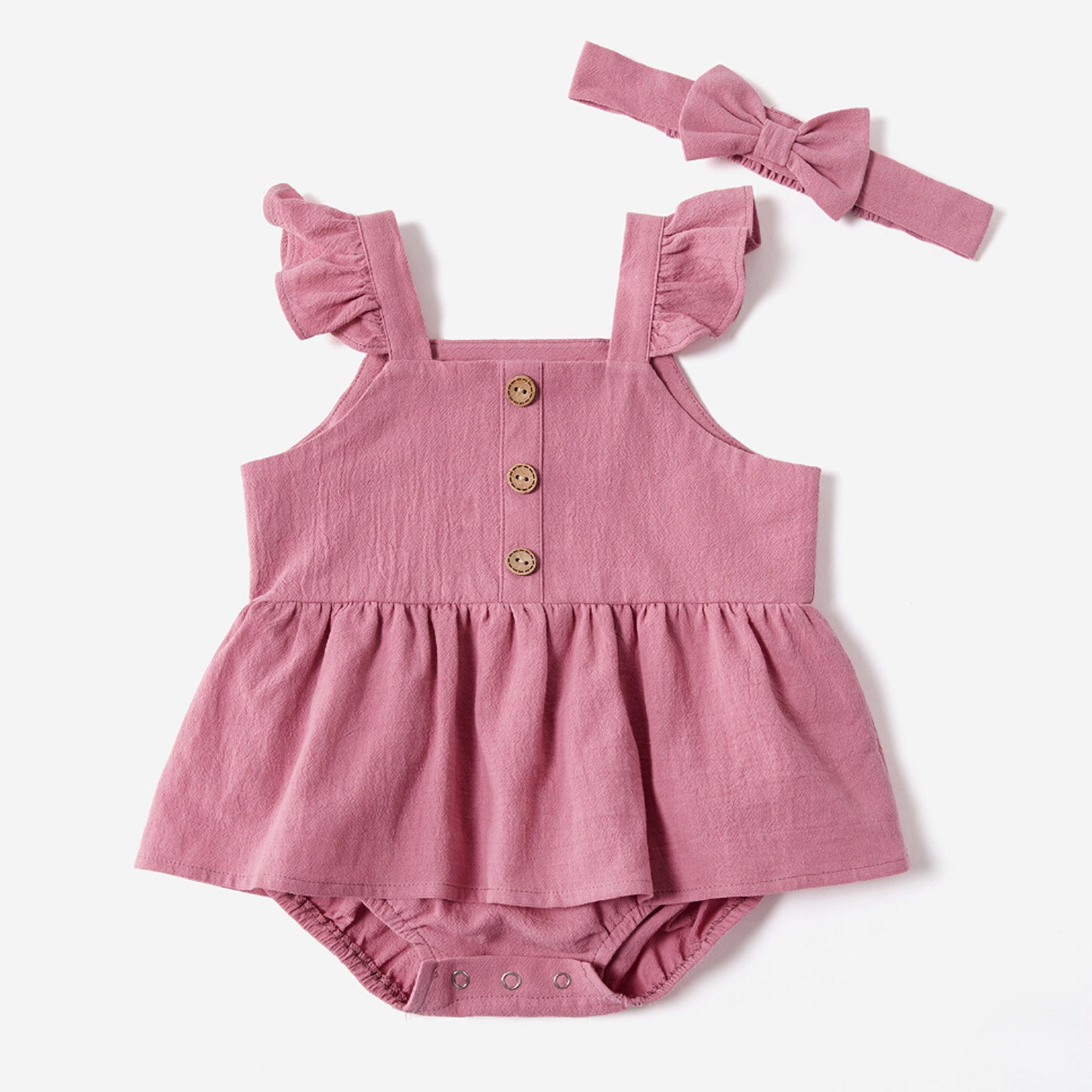 Pure Color Sling Dress Mother And Daughter Parent-child Wear