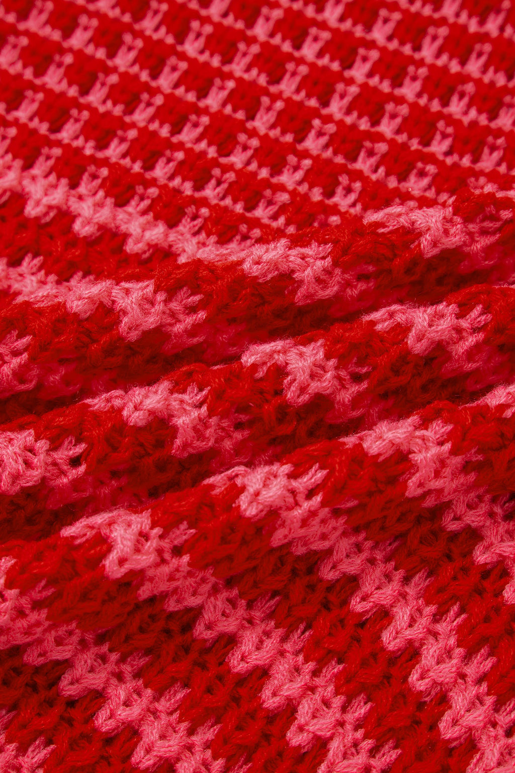 Red Stripe 3/4 Draped Sleeve Slouchy Sweater