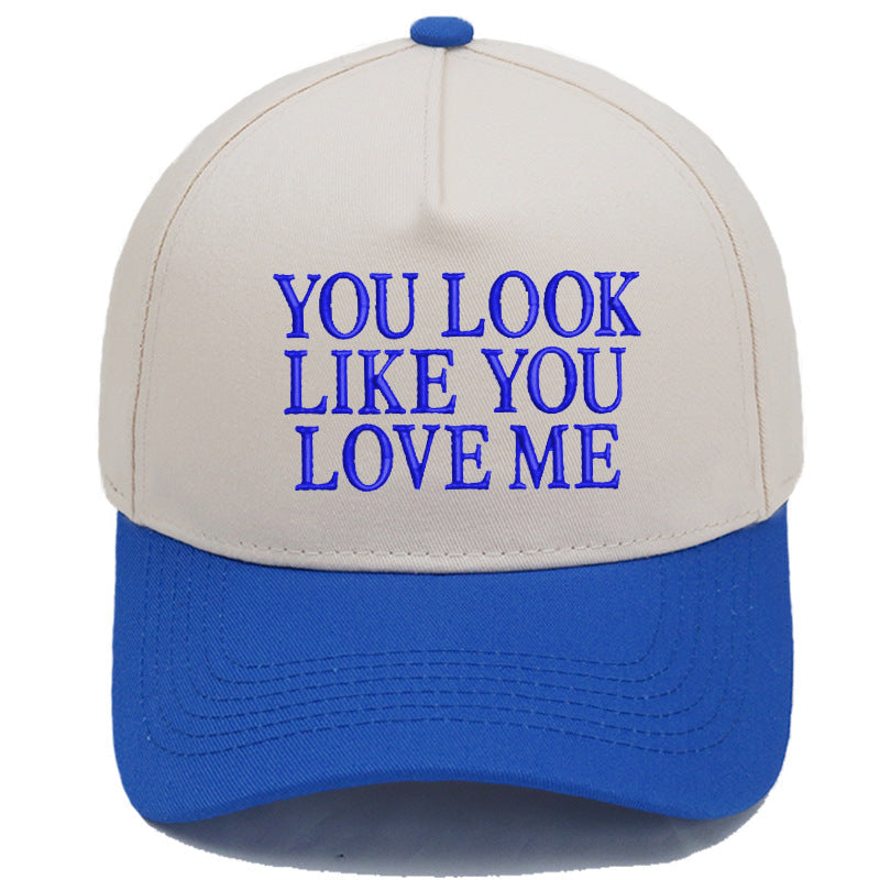 Embroidered Color-Block Casual Baseball Cap For Men And Women
