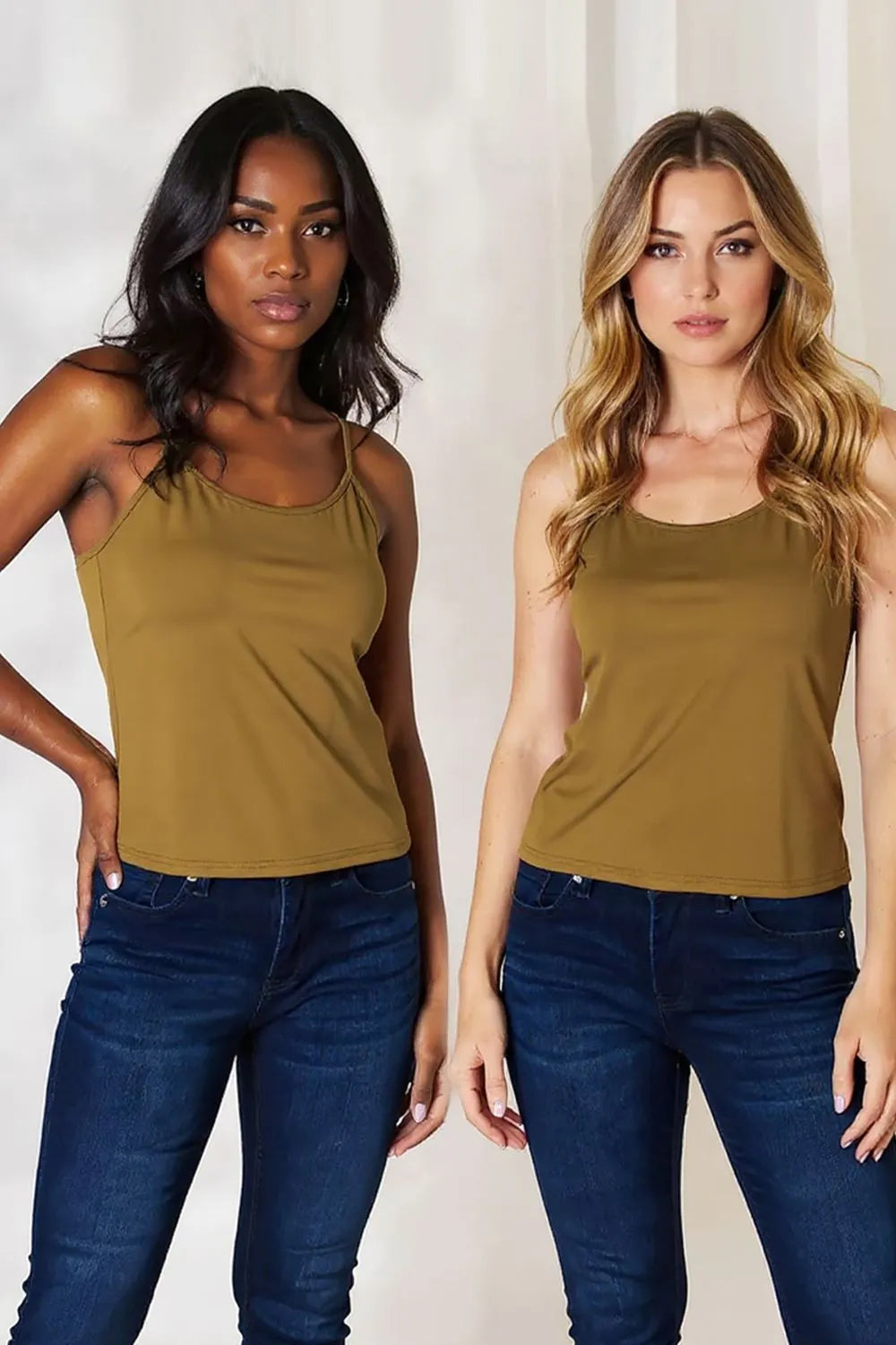 Full Size Round Neck Slim Cami Plus Size