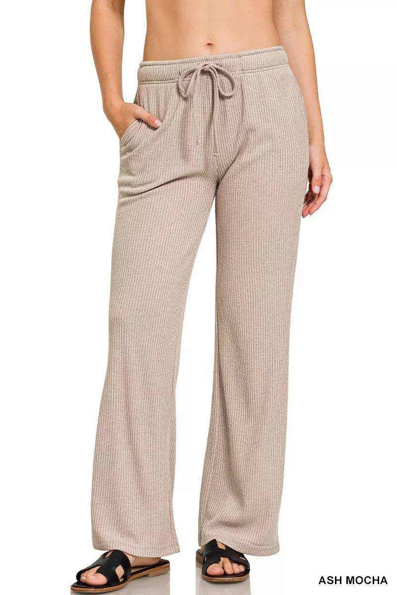 Ribbed Drawstring Lounge Pants