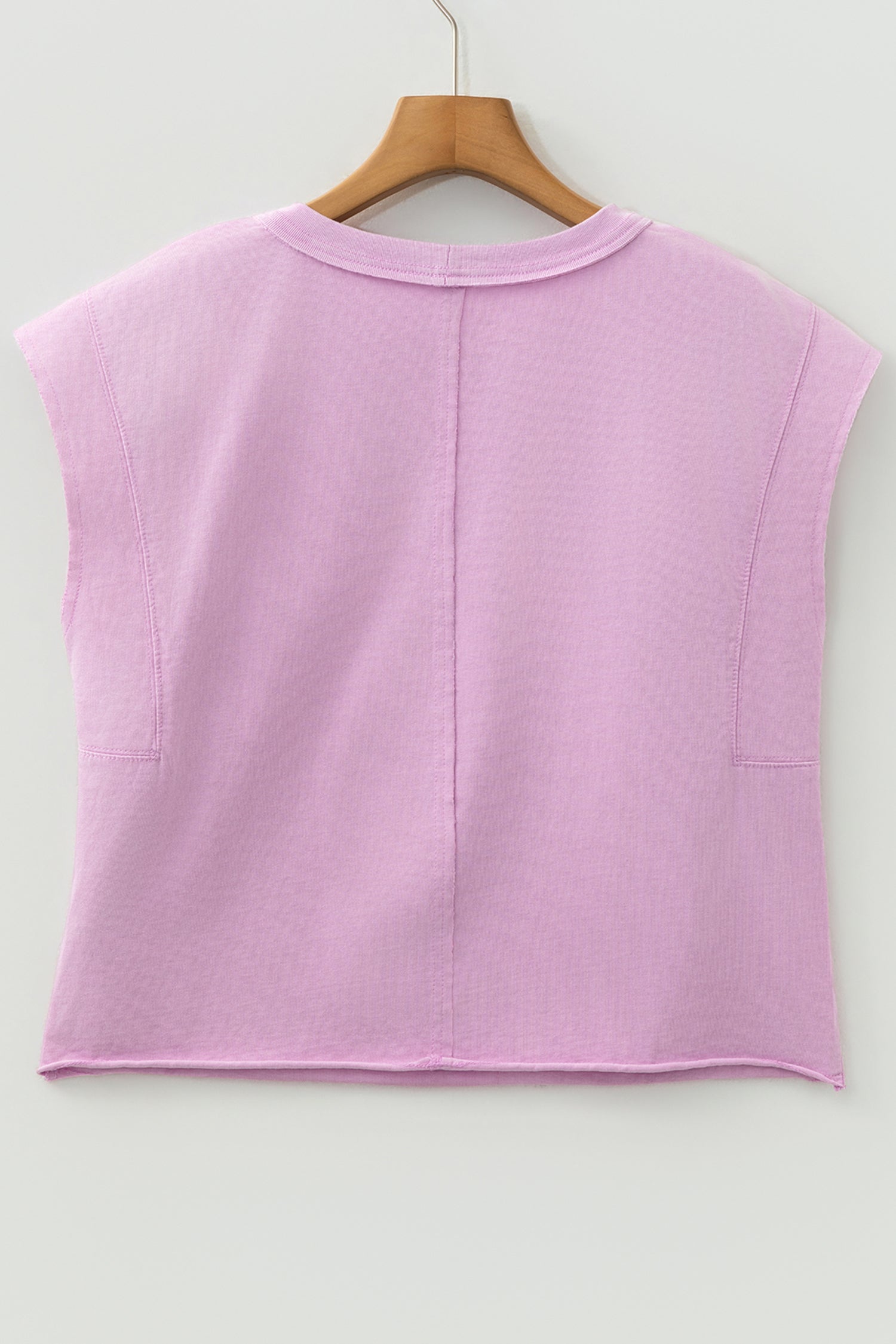 Bright Pink Mineral Wash Boxy Fit Cotton Tank Top
