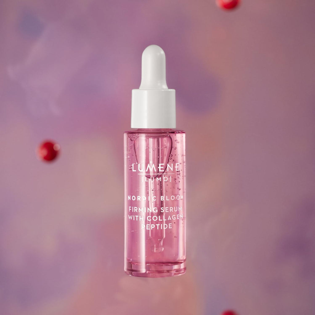 [Lumo] Vegan Collagen Face Serum - Firming Peptide Serum Formulated with Hyaluronic Acid for Smoother, Plump-Looking Skin - Helps to Reduce the Appearance of Fine Lines + Wrinkles (1 Fl Oz)