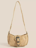 Western Buckle Accent Multi Panel Shoulder Bag