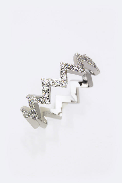 Fashion Cubic Zirconia Ring Stylish Elegant Statement Jewelry