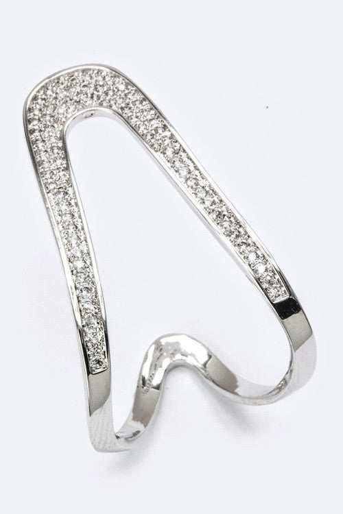 Statement CZ Iconic Arch Ring – Trendy Fashion Jewelry Accessory