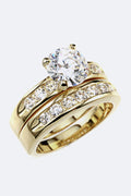 Double Ring Set CZ Jewelry Trendy Stylish Statement Accessory
