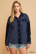 Sequined French Terry Jacket