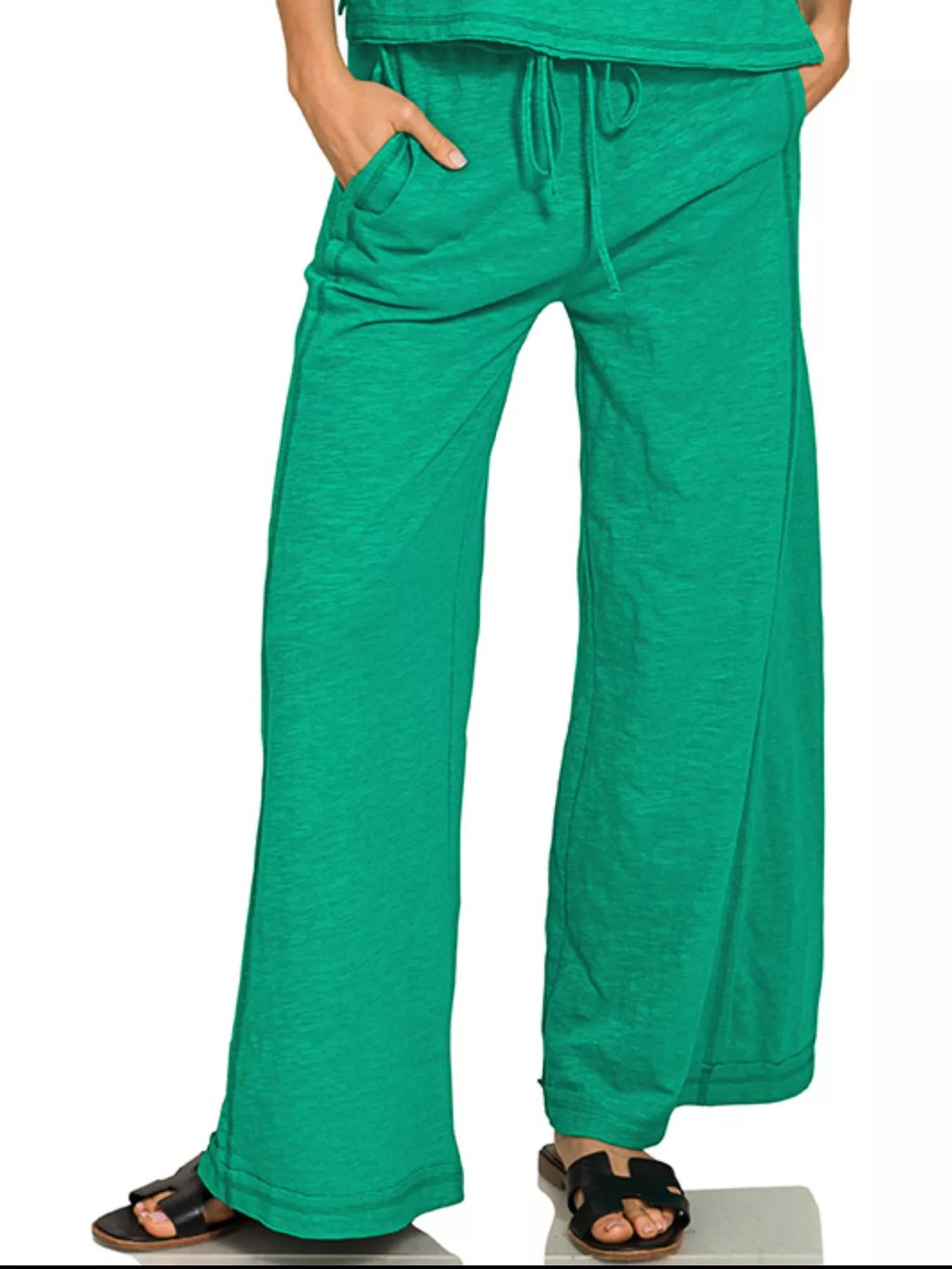 Cotton Slub Short Sleeve Tee and Pants Set