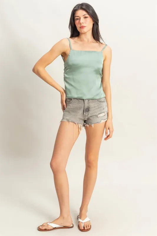 Satin Back Tie Detail Cami