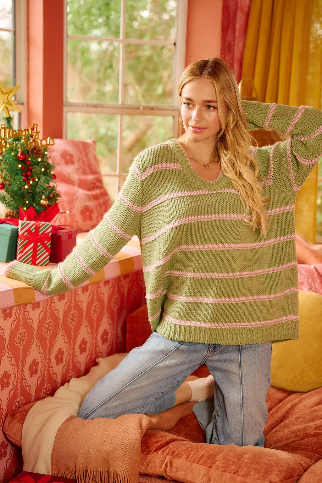 Striped Long Sleeve Sweater