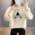 Cartoon Round Neck Top Trendy Plus Size Women's Clothing See size chart under “more details”