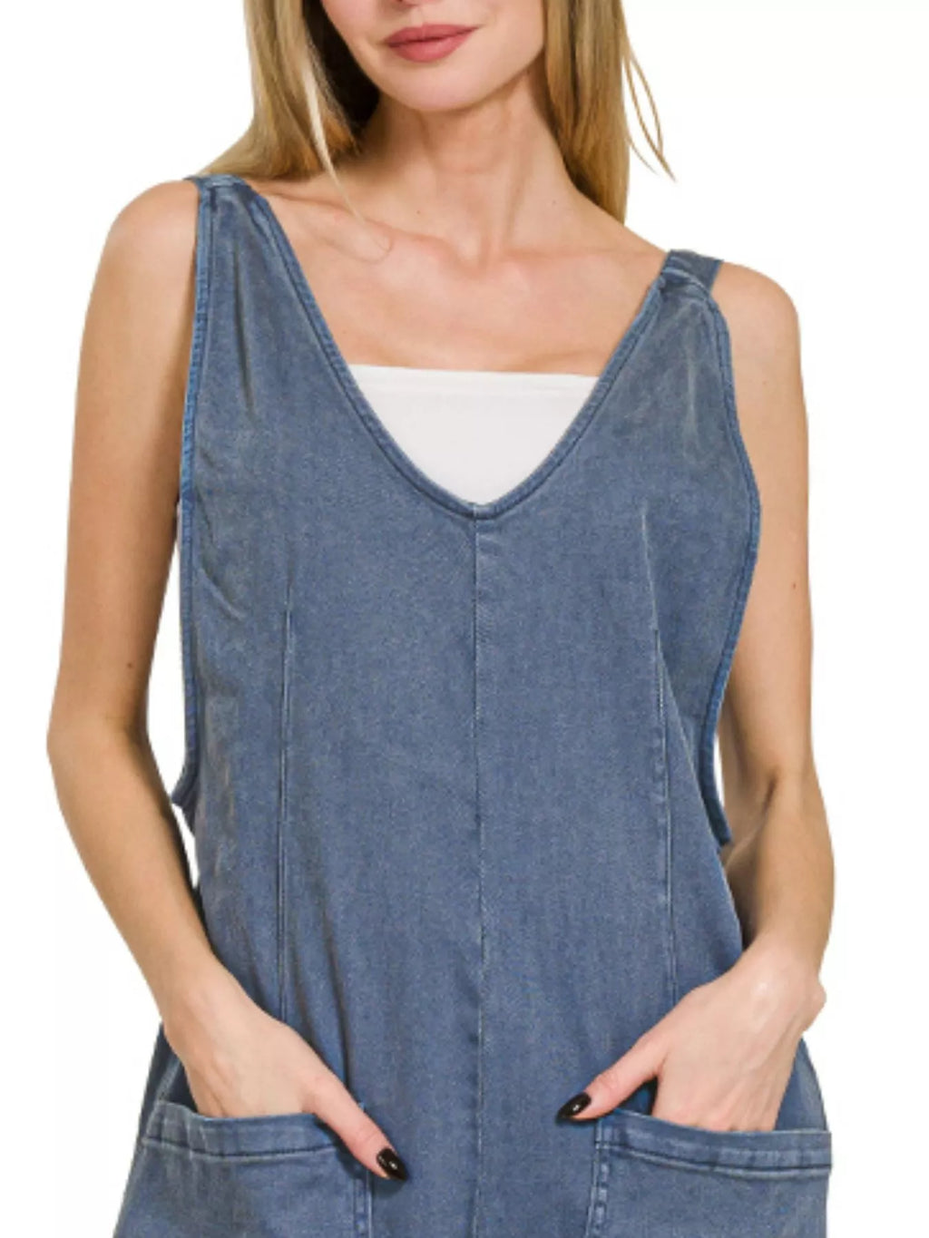 Casual Adjustable Strap Baggy Jumpsuit With Pocket