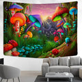 DecorBites™ Cartoon Planet Mushroom Tapestry Wall Hanging for Psychedelic Room Decor