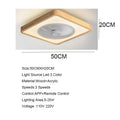 DecorBites™ 20" Wood Ceiling Fan with APP Remote Control & LED Light, Modern Living Bedroom Design