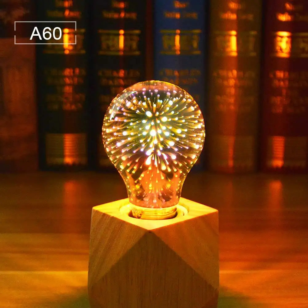 DecorBites™ 3D Fireworks LED Bulb Star Night Light for Holiday Party Decoration