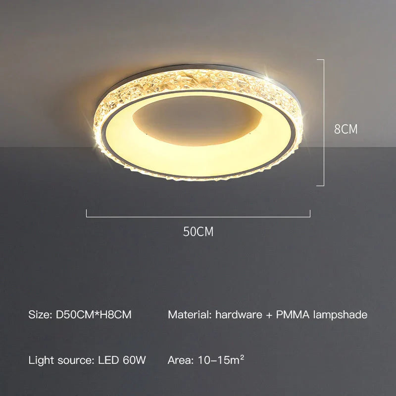 DecorBites™ Concave Round LED Ceiling Light with Remote Control for Bedroom Living Room