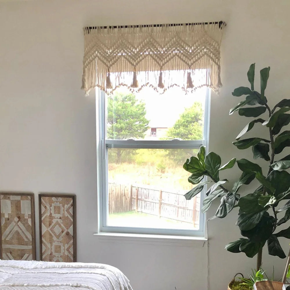 DecorBites™ Boho Cotton Wove Door Curtain Tapestry for Bedside Wall Background