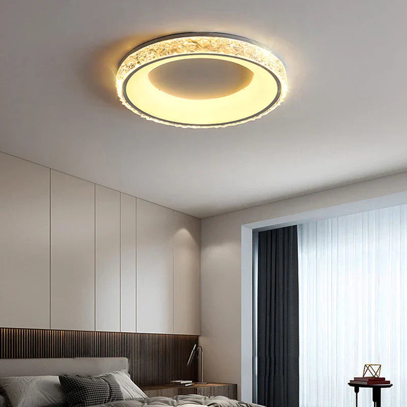 DecorBites™ Concave Round LED Ceiling Light with Remote Control for Bedroom Living Room