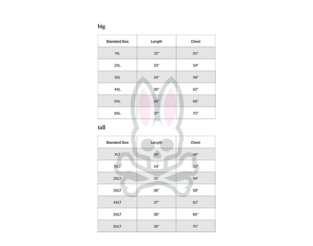 Psycho Bunny Classic Men Big and Tall Polo Shirt White