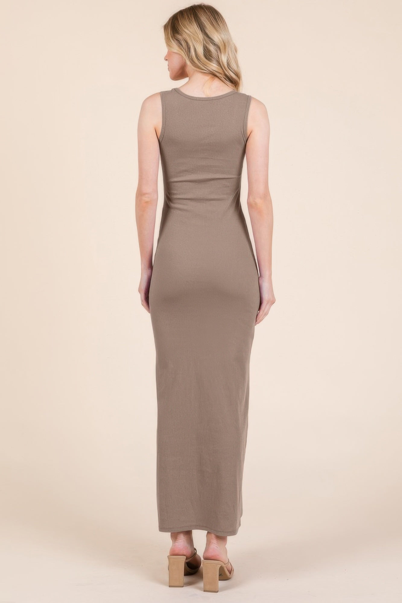 Sleeveless Rib Maxi Dress