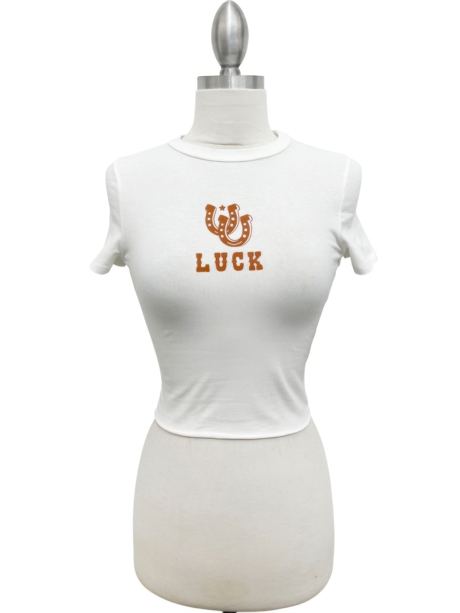 Lucky Horseshoe Graphic Cropped Tee