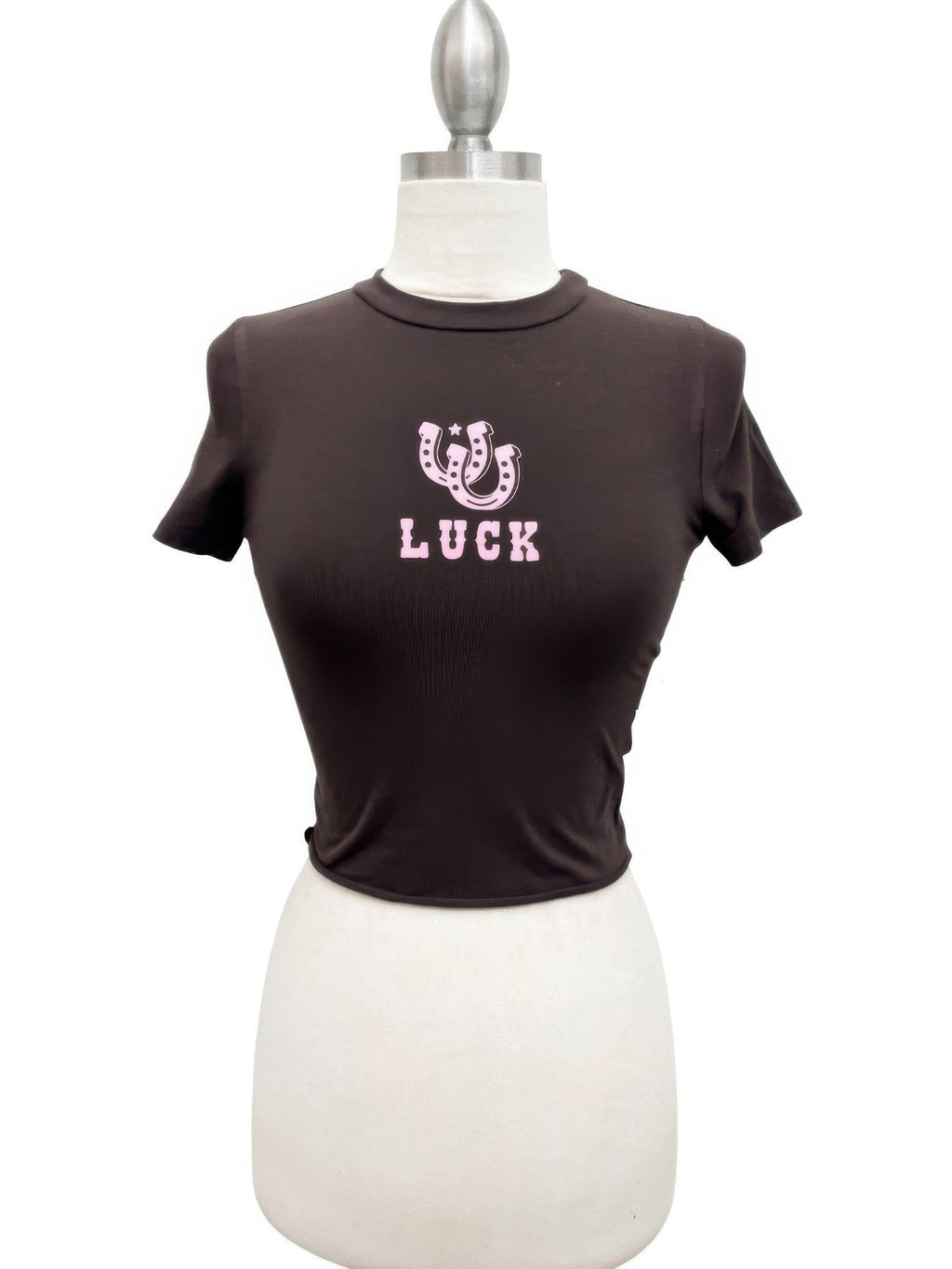 Lucky Horseshoe Graphic Cropped Tee