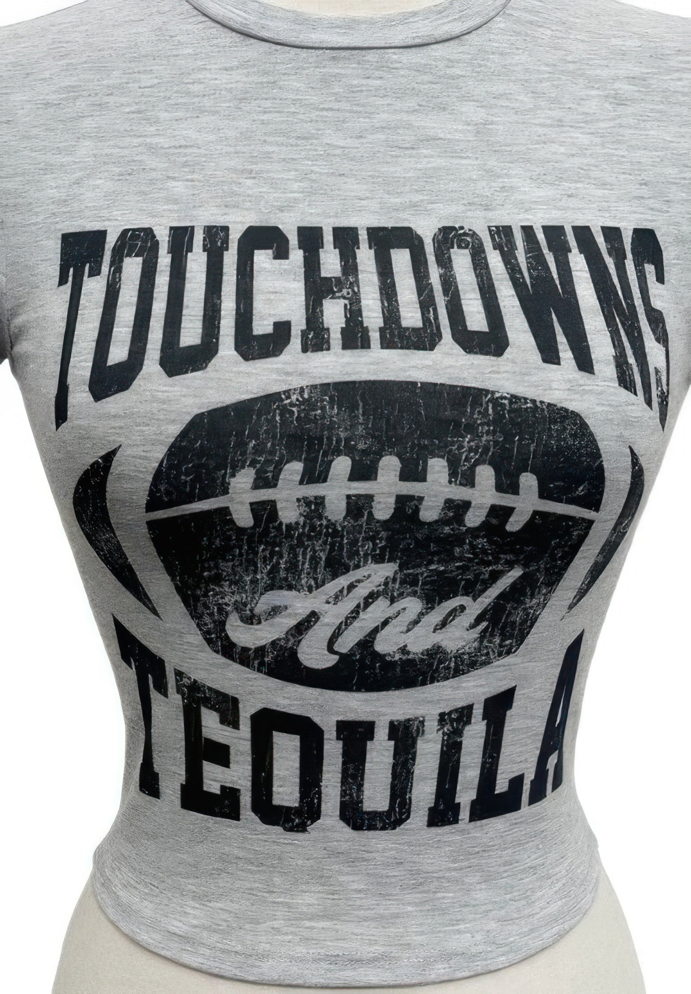Touchdowns & Tequila Graphic Crop Tee