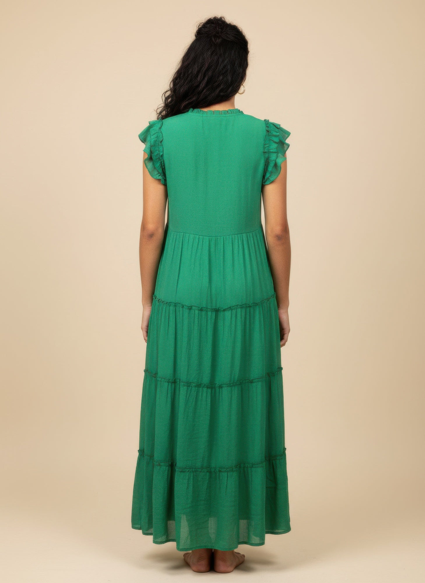 Mlle Gabrielle Solid Cap Sleeve Dress