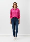 Rylee Moon Solid 3/4 Sleeve Blouse