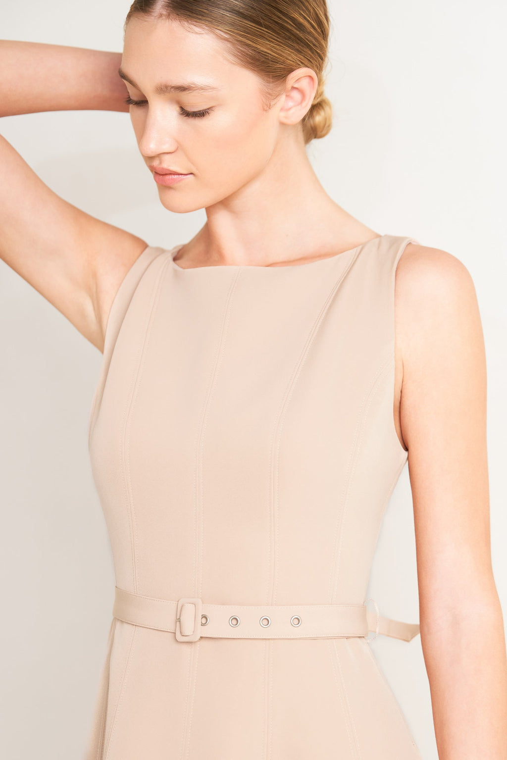 [PREORDER] LIVING THE DREAM PINK WOVEN MIDI DRESS