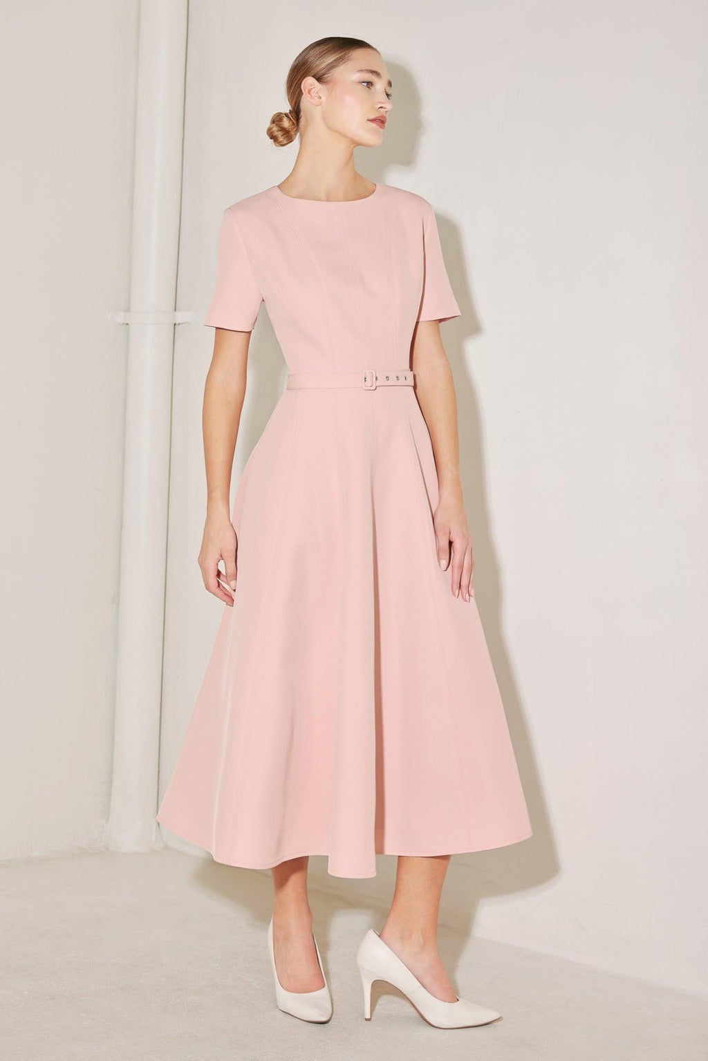 SPRING ICON WOVEN MIDI DRESS
