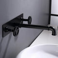 DecorBites™ Black Wall Mounted Dual Handle Basin Faucet Industrial Style Mixer Tap