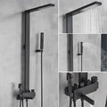 DecorBites™ Black Bathroom Faucet Shower Kit with Rainfall Shower Column and Bidet Mixer System