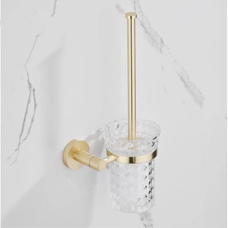DecorBites™ Brushed Gold Bathroom Hardware Set for Bath Accessories and Organization.