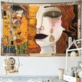 DecorBites™ Bohemian Thai Style Half Face Woman Tapestry Wall Hanging for Living Room Decor