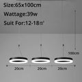 DecorBites™ LED Pendant Lights: Modern Black & White Acrylic Fixture with Remote Control