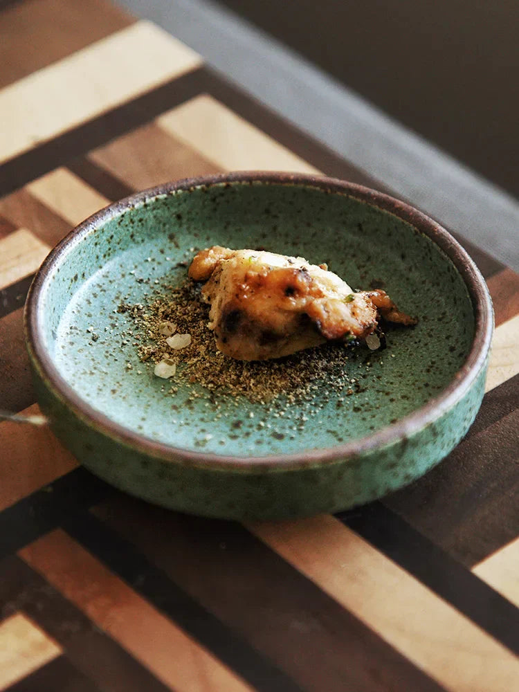 DecorBites™ Ceramic Round Sauce Dish - Small Seasoning Bowl for Soy Sauce and Wasabi