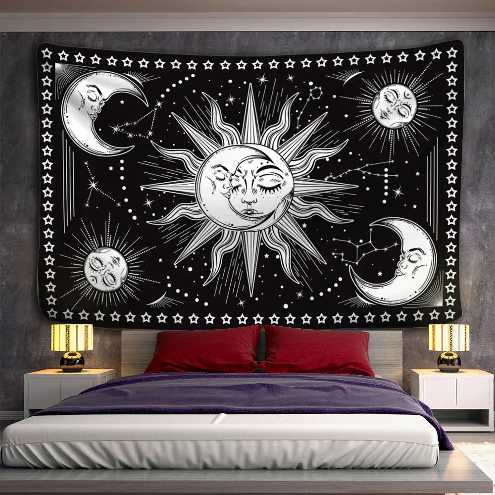 DecorBites™ Celestial Mandala Hippie Tapestry Wall Hanging Dorm Decor
