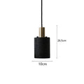DecorBites™ Black Travertine Cement Terrazzo Pendant Light Industrial Hat Light