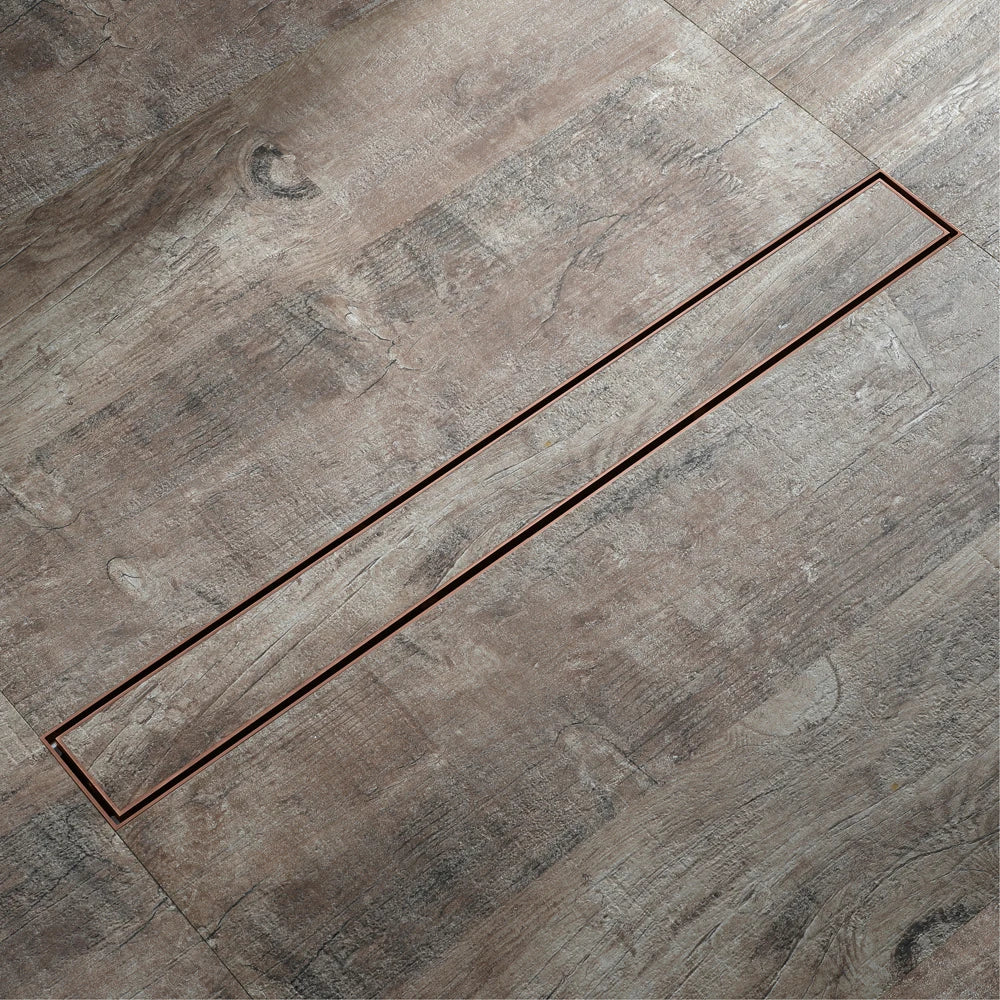 DecorBites™ 60cm Rose Gold Bathroom Floor Drain Strainer, Deodorant Conceal Shower Drain